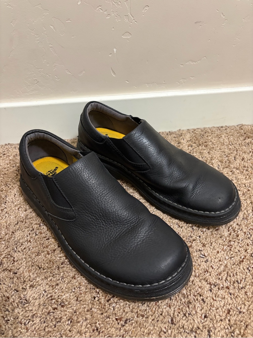 Dr. Doc Martens Orson Leather Slip On Shoes Men's Size 11, Black